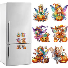 Load image into Gallery viewer, 6Pcs Acrylic Special Shape Butterfly Fairy Diamond Painting Fridge Magnet
