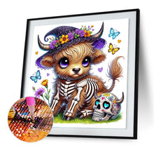Load image into Gallery viewer, Yak In A Witch Hat On Halloween 30*30CM(Canvas) Full Round Drill Diamond Painting
