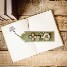 Load image into Gallery viewer, 3Pcs Special Shape Cross Bouquet Diamond Painting Bookmark for Book Lovers

