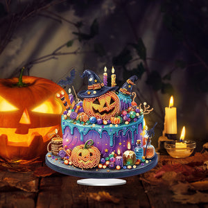 Acrylic Special Shaped Halloween Cake Desktop Diamond Art Kits for Home Decor