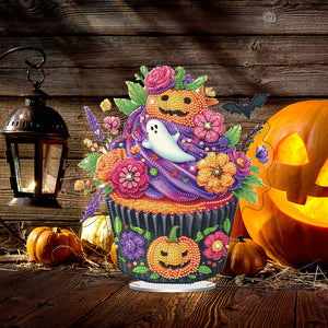 Acrylic Special Shaped Halloween Cake Desktop Diamond Art Kits for Home Decor