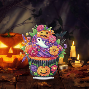 Acrylic Special Shaped Halloween Cake Desktop Diamond Art Kits for Home Decor