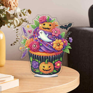 Acrylic Special Shaped Halloween Cake Desktop Diamond Art Kits for Home Decor