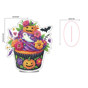 Acrylic Special Shaped Halloween Cake Desktop Diamond Art Kits for Home Decor