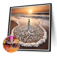 Load image into Gallery viewer, Sea Wave Lace Floral Dress 40*40CM(Canvas) Full Round Drill Diamond Painting
