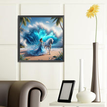 Load image into Gallery viewer, Seaside Girl With Waves 40*40CM(Canvas) Full Round Drill Diamond Painting

