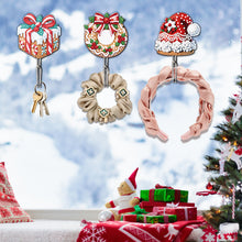 Load image into Gallery viewer, 6Pcs Acrylic Christmas Donuts Diamond Art Craft Wall Hooks Gift DIY Crafts Decor
