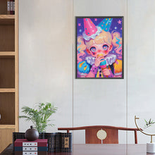 Load image into Gallery viewer, Girl Eating Ice Cream 40*55CM(Canvas) Full Round Drill Diamond Painting
