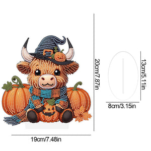 Acrylic Special Shape Halloween Yak Diamond Painting Desktop Ornaments Kits