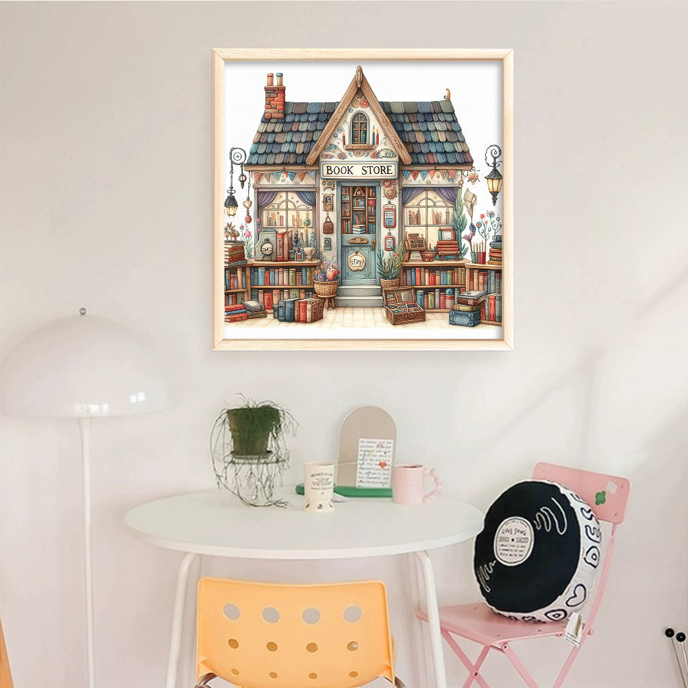 Bookstore - Full 11CT Stamped Cross Stitch 50x50CM - Yishu