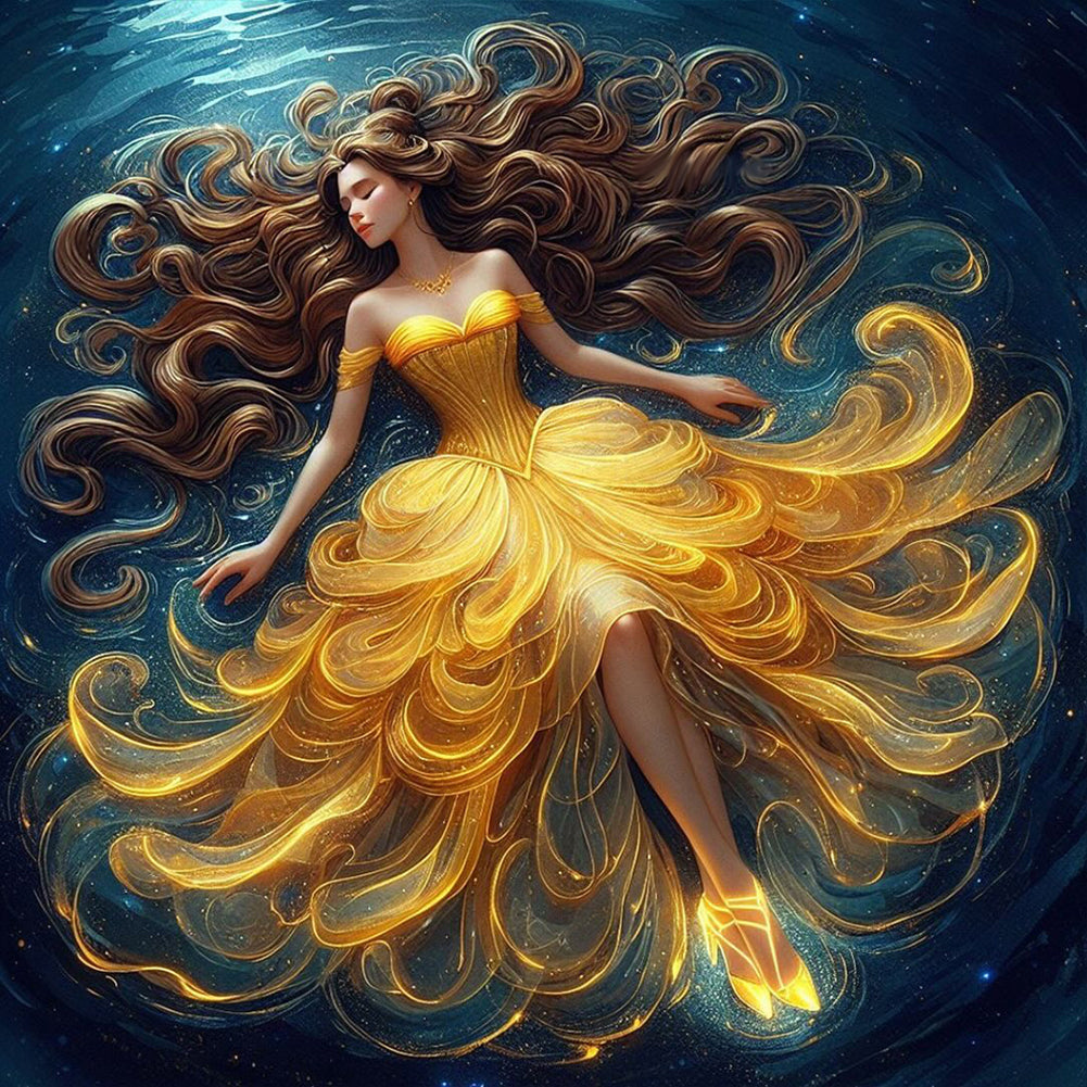Disney Princess Belle 40*40CM(Canvas) Full Round Drill Diamond Painting
