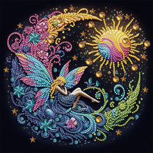 Load image into Gallery viewer, Star And Moon Fairy 30*30CM(Canvas) Partial Special Shaped Drill Diamond Painting
