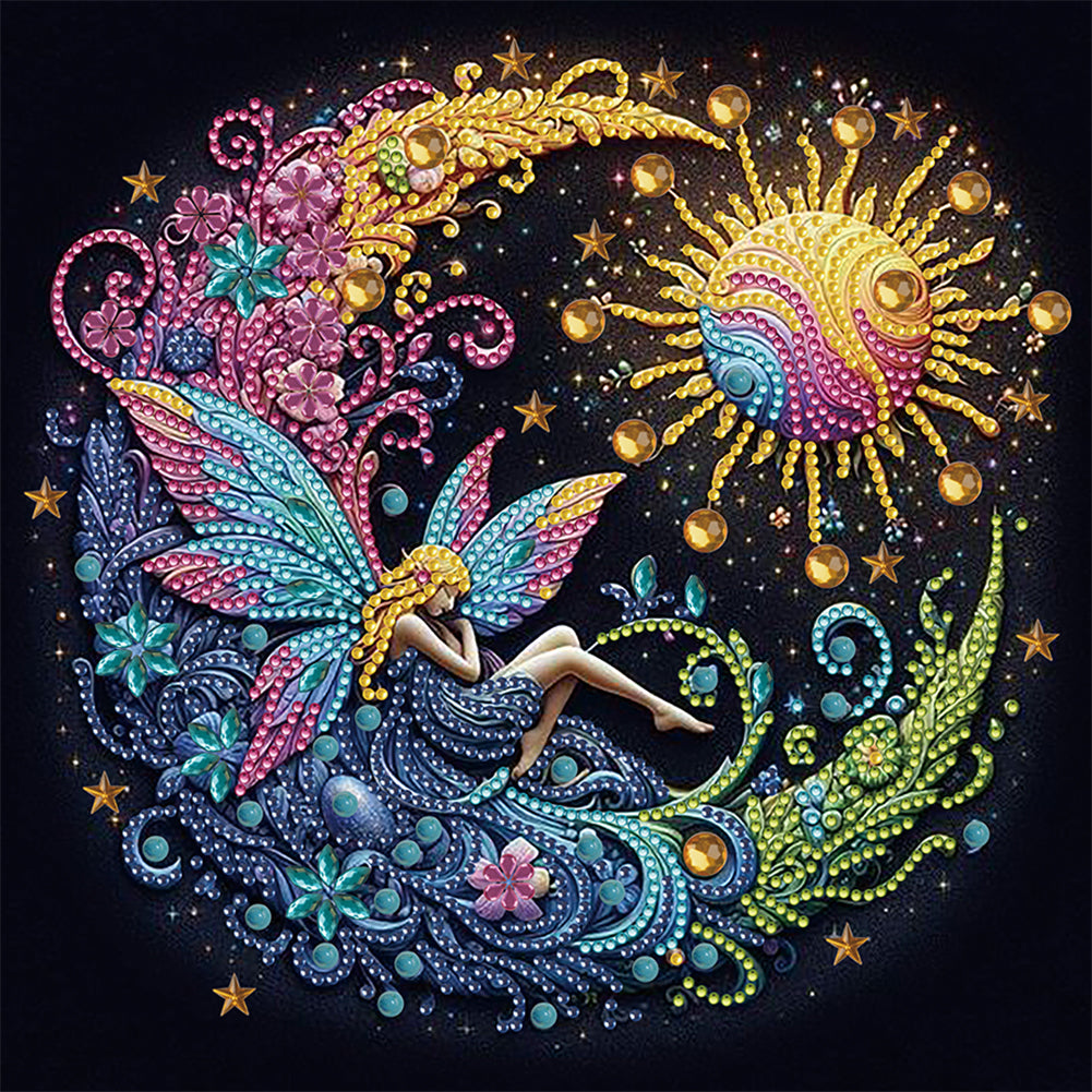 Star And Moon Fairy 30*30CM(Canvas) Partial Special Shaped Drill Diamond Painting