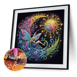 Star And Moon Fairy 30*30CM(Canvas) Partial Special Shaped Drill Diamond Painting