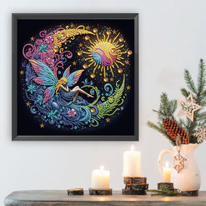 Star And Moon Fairy 30*30CM(Canvas) Partial Special Shaped Drill Diamond Painting