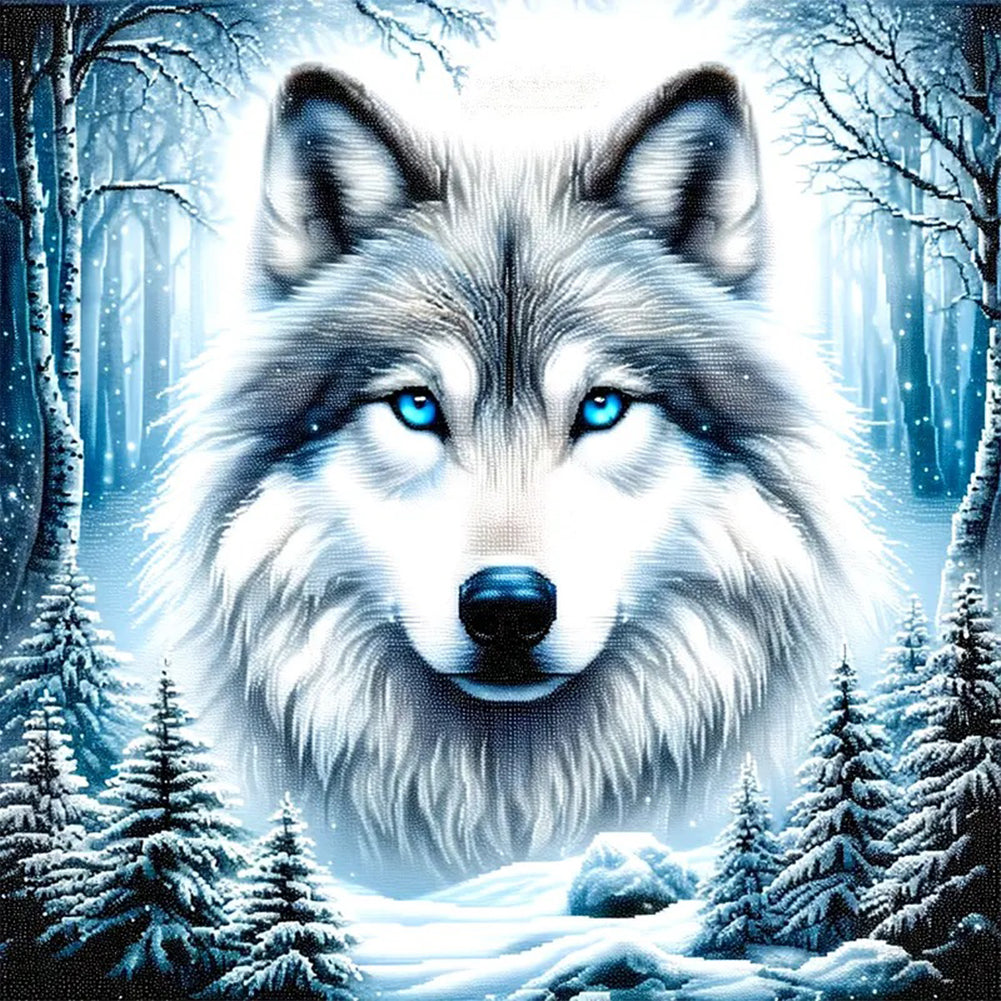 Wolf 40*40CM(Canvas) Full Round Drill Diamond Painting
