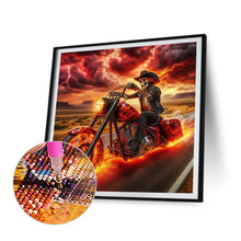 Load image into Gallery viewer, Skeleton Cowboy Riding A Motorcycle 50*50CM(Canvas) Full Round Drill Diamond Painting
