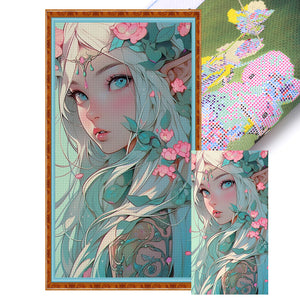 Huancan - Anime Elf Girl - 40*70CM 11CT 3 Stamped Cross Stitch