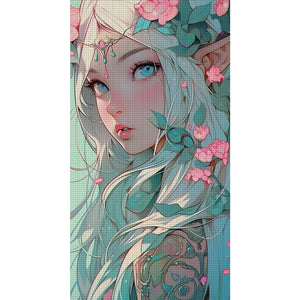 Huancan - Anime Elf Girl - 40*70CM 11CT 3 Stamped Cross Stitch