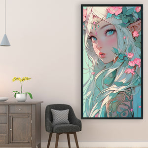 Huancan - Anime Elf Girl - 40*70CM 11CT 3 Stamped Cross Stitch