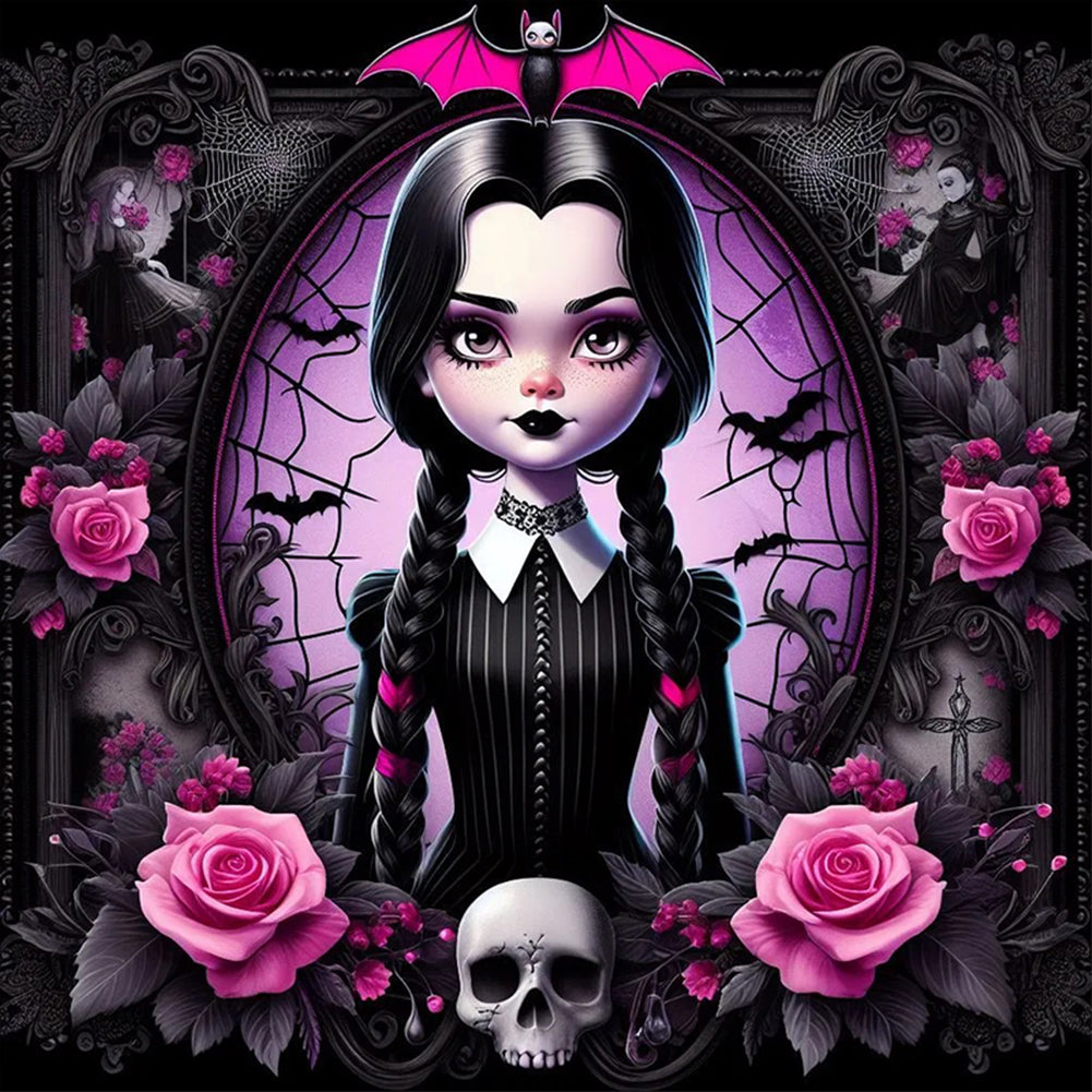 Dark Girl 50*50CM(Canvas) Full Round Drill Diamond Painting