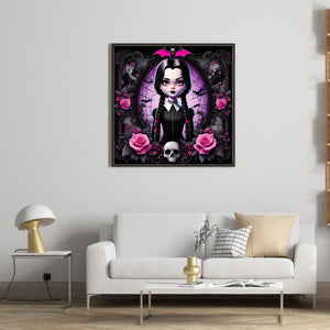 Dark Girl 50*50CM(Canvas) Full Round Drill Diamond Painting