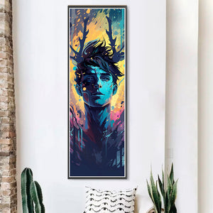 Huancan - Boy With Deer Antlers - 30*80CM 11CT 3 Stamped Cross Stitch