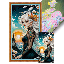 Load image into Gallery viewer, Huancan - Anime Girl - 40*80CM 11CT 3 Stamped Cross Stitch
