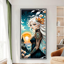 Load image into Gallery viewer, Huancan - Anime Girl - 40*80CM 11CT 3 Stamped Cross Stitch

