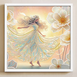 Crystal Princess Gold 30*30CM(Canvas) Partial Special Shaped Drill Diamond Painting