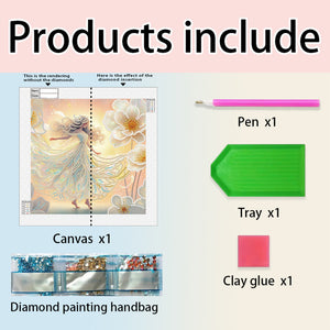 Crystal Princess Gold 30*30CM(Canvas) Partial Special Shaped Drill Diamond Painting