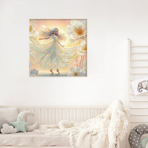 Crystal Princess Gold 30*30CM(Canvas) Partial Special Shaped Drill Diamond Painting