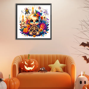 Halloween Skull 30*30CM(Canvas) Full Round Drill Diamond Painting