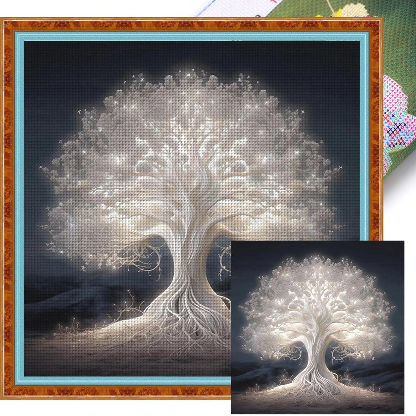 Tree Of Life - Full 14CT Stamped Cross Stitch 40x40CM - Huacan