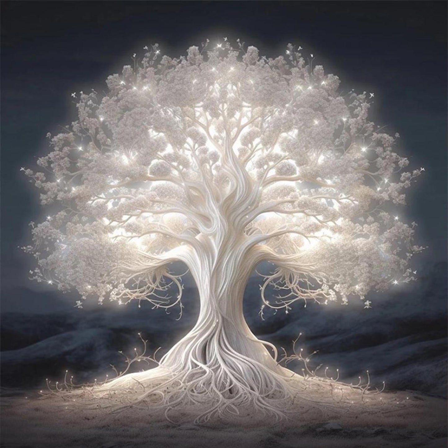 Tree Of Life - Full 14CT Stamped Cross Stitch 40x40CM - Huacan