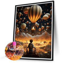 Load image into Gallery viewer, Boy Watching A Hot Air Balloon 40*50CM(Picture) Full Round Drill Diamond Painting
