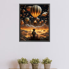 Load image into Gallery viewer, Boy Watching A Hot Air Balloon 40*50CM(Picture) Full Round Drill Diamond Painting
