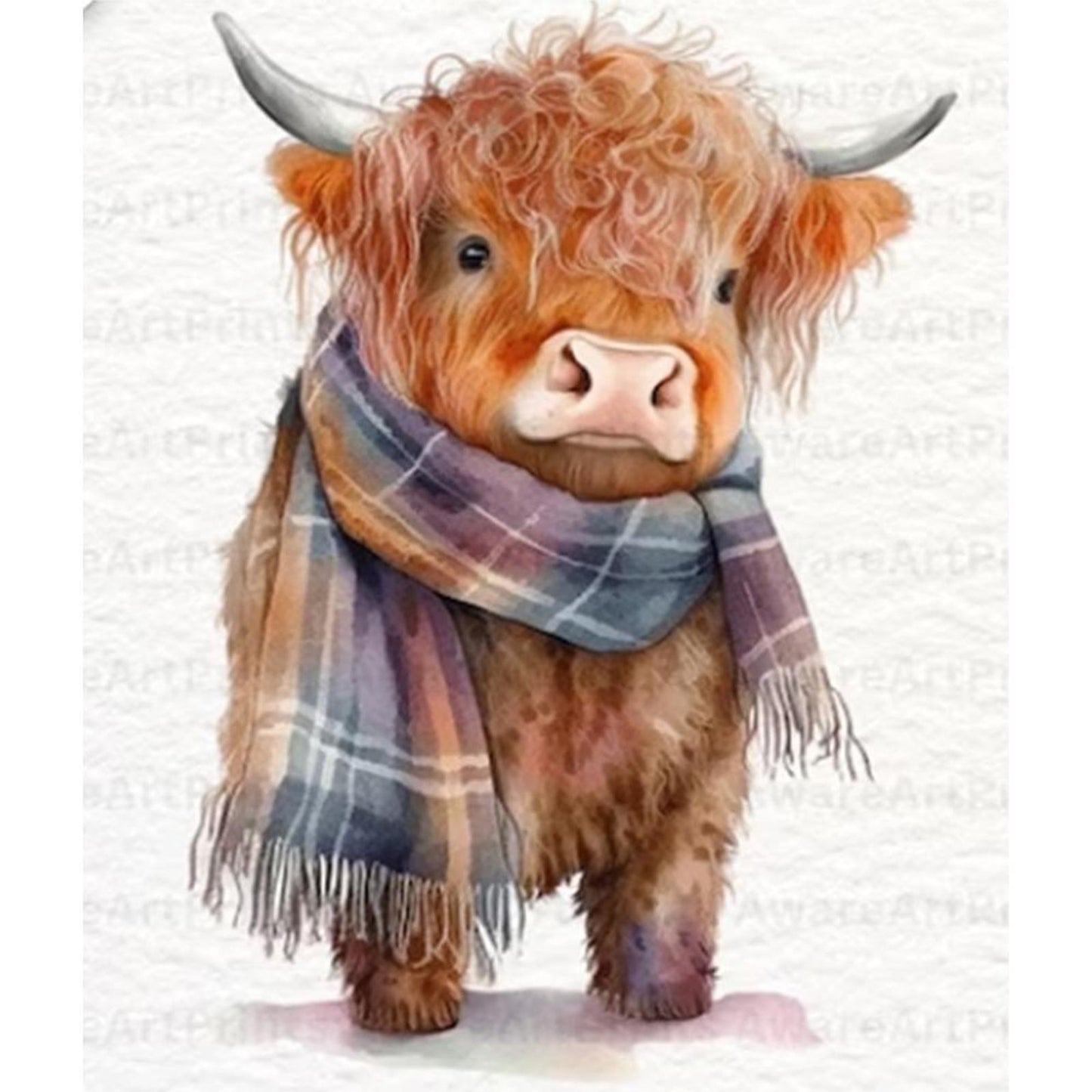 Cute Yak - Full 18CT Counted Cross Stitch 40x45CM - Huacan