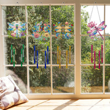 Load image into Gallery viewer, 4Pcs Dragonfly Diamond Wind Chime Double Sided Acrylic DIY Wind Chime Handicraft
