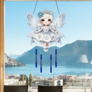 Acrylic 2D Flat DIY Winter Girl Diamond Painting Set Hanging Diamond Art Kits