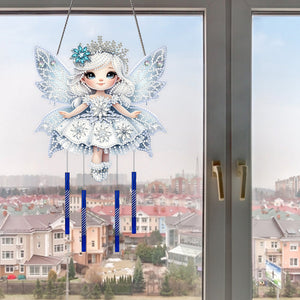 Acrylic 2D Flat DIY Winter Girl Diamond Painting Set Hanging Diamond Art Kits