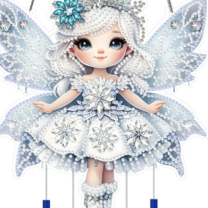 Acrylic 2D Flat DIY Winter Girl Diamond Painting Set Hanging Diamond Art Kits