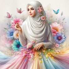Load image into Gallery viewer, Yishu - Muslim Girl - 45*45CM 11CT 3 Stamped Cross Stitch
