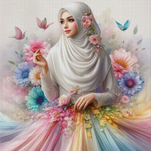 Load image into Gallery viewer, Yishu - Muslim Girl - 45*45CM 11CT 3 Stamped Cross Stitch
