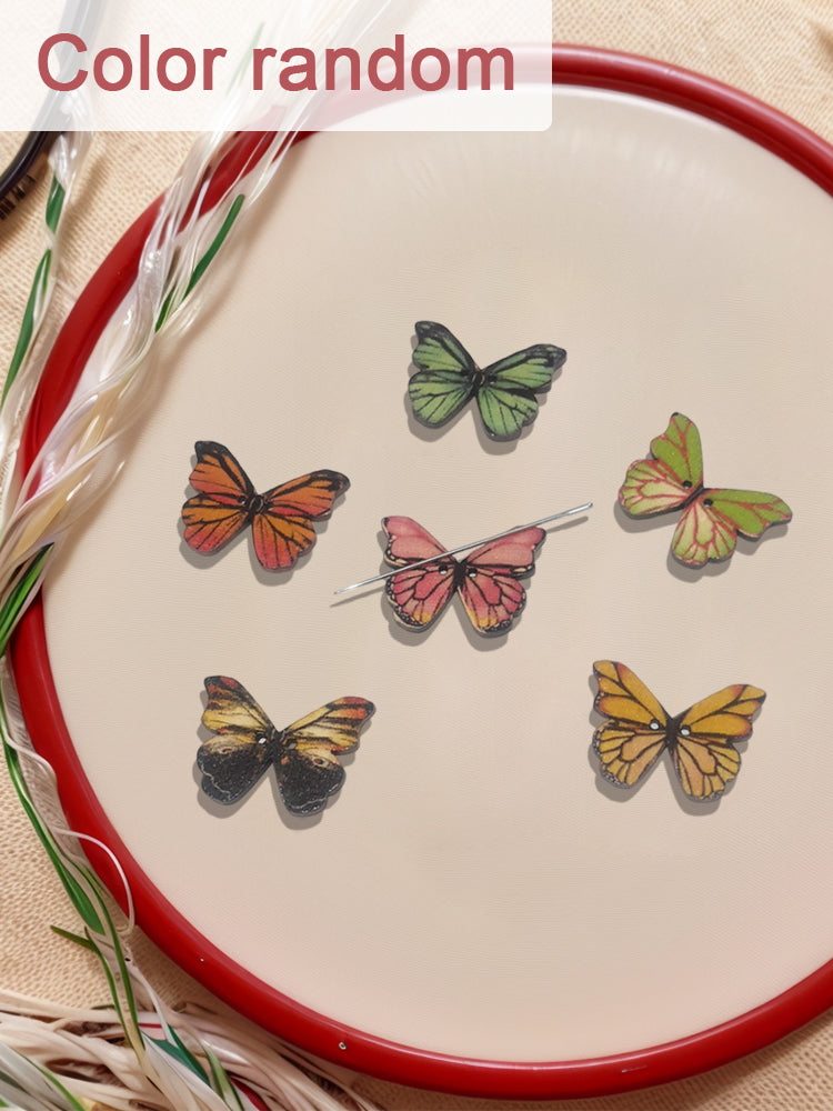 Cute Needle Holder Magnetic Needle Keeper Nanny Refrigerator Sticker (Butterfly)