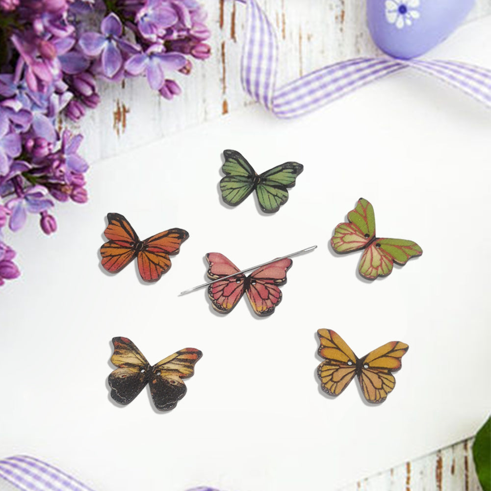 Cute Needle Holder Magnetic Needle Keeper Nanny Refrigerator Sticker (Butterfly)