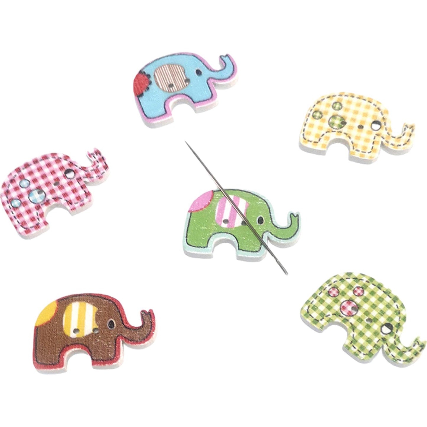 Cute Needle Holder Magnetic Needle Keeper Nanny Refrigerator Sticker (Elephant)