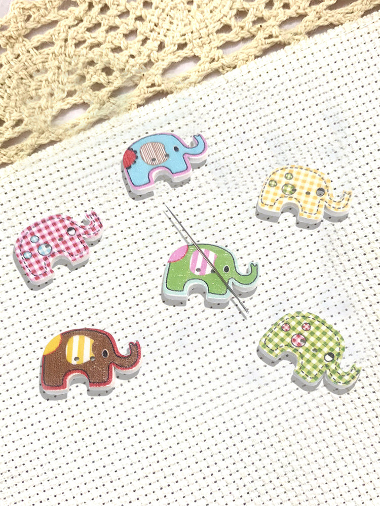 Cute Needle Holder Magnetic Needle Keeper Nanny Refrigerator Sticker (Elephant)
