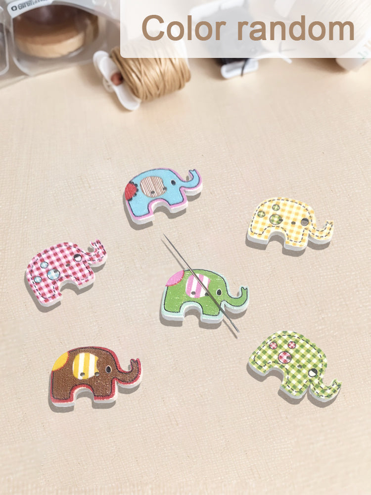 Cute Needle Holder Magnetic Needle Keeper Nanny Refrigerator Sticker (Elephant)
