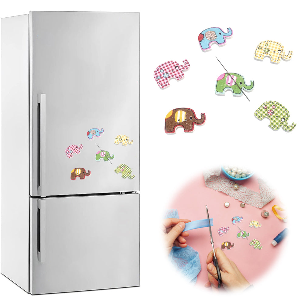 Cute Needle Holder Magnetic Needle Keeper Nanny Refrigerator Sticker (Elephant)